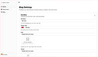 Blog Settings