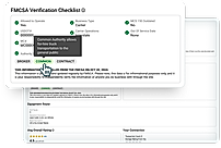FMCSA Verification Checklist