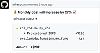 Infracost screenshot