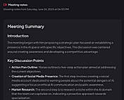Meeting Notes