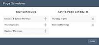 Page Schedules