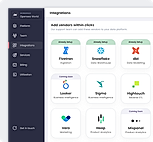 1-click integrations with Data Vendors