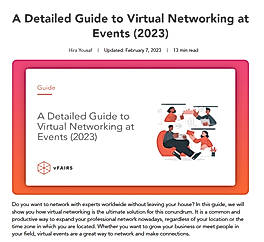 A Detailed Guide to Virtual Networking at Events (2023)