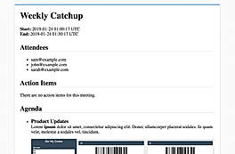 Weekly catchup