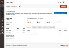 Admin menu dashboard