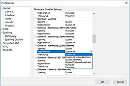 Duden Hyphenation Options