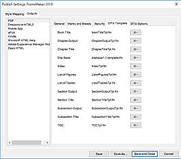 Publish Settings PDF 4 DITA Templates