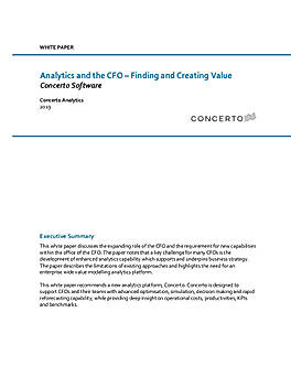 Analytics and the CFO – Finding and Creating Value