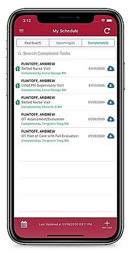 Schedule screenshot