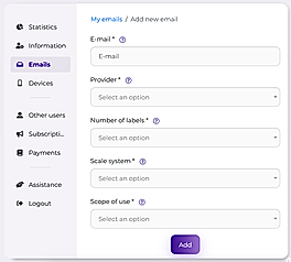 Adding New Email
