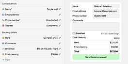 Booking form
