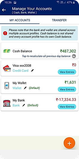Manage Accounts