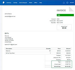 Business Payments : Transactions screenshot