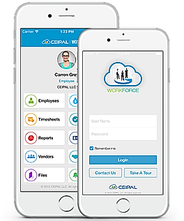 CEIPAL Workforce screenshot: Login through mobile apps