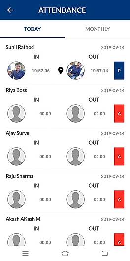 C3FIELD : Attendance screenshot