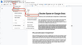 Double Space on Google Docs