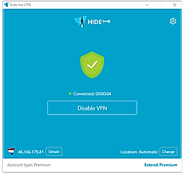 Hide.me screenshot