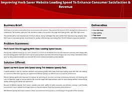 Improving Herb Saver Website Loading Speed To Enhance Consumer Satisfaction & Revenue