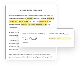 Contract screenshot