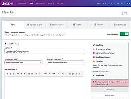 Post a Job Screenshot
