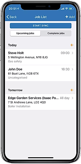 Schedule screenshot