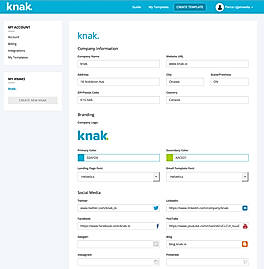 Save template settings to your profile