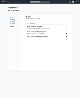 Lattice Performance Management Demo - Lattice 1:1 Meeting Agenda