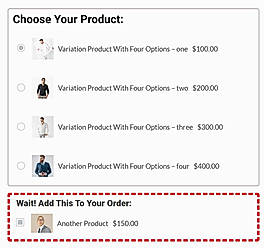 Product Variations screenshot