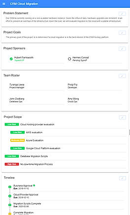 Liquet : Dashboard screenshot