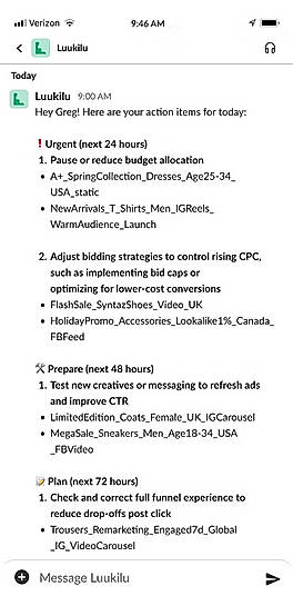 Creates a report   daily task list based on urgency