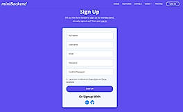 minibackend screenshot