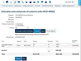 MRP System Estimate screenshot