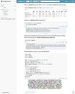 Nextjournal screenshot