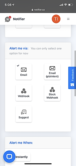 Notifier screenshot