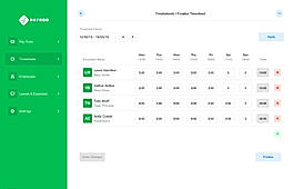 Timesheet screenshot