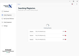 Online plagiarism results