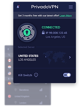 PrivadoVPN screenshot