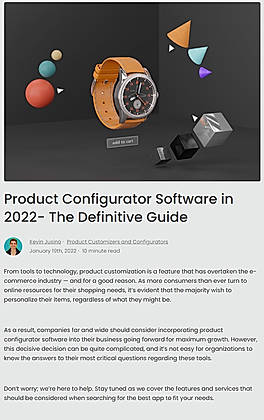 Product Configurator Software in 2022- The Definitive Guide