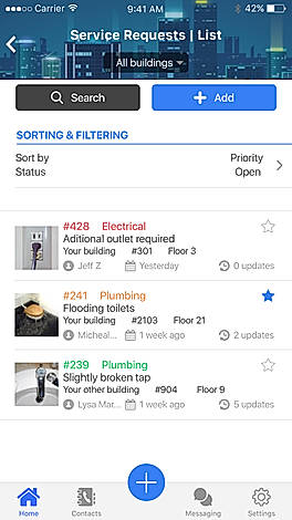 Service Requests screenshot