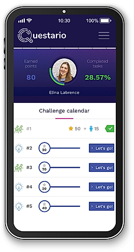 Questario : screenshot