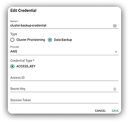 Backup Credentials