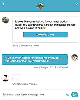 Attract and convert more customer using modern chat features.