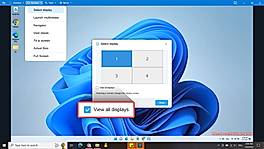 Select and configure a display to a single monitor