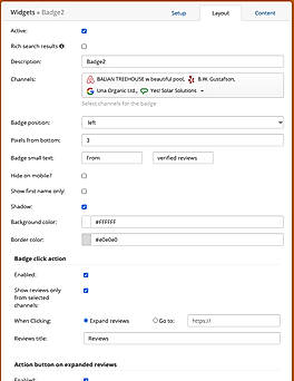Easy to use settings page