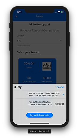 Sacreserv : Apple Pay screenshot