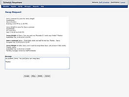 Review Swap Request screenshot