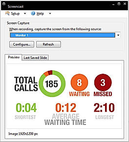 Start and stop your screencast sessions at the touch of a button