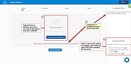The Upload page