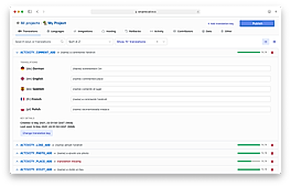 Translation Editor Interface screenshot