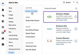 Embed an iframe into website